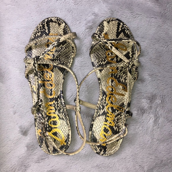 NWT Sam Edelman Teale Nude Slingback Snakeprint Sandal - Picture 5 of 6